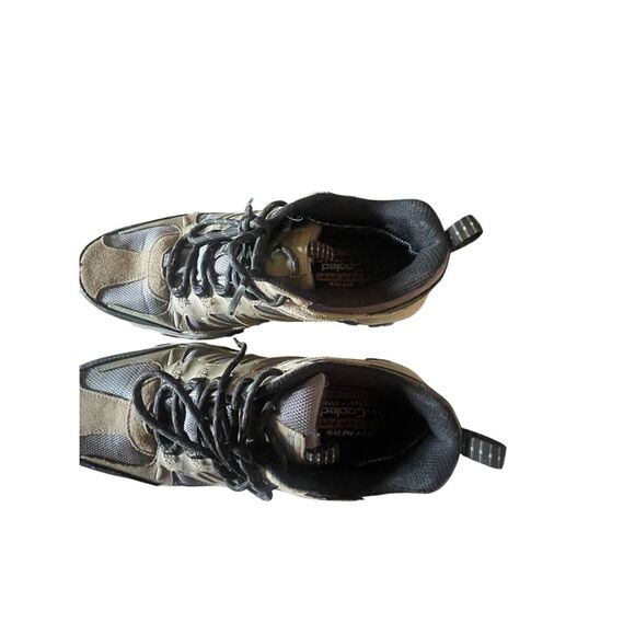 Skechers Mens Taupe Black Lace Up Low Top Round Toe Sneaker Shoes Size 10 main image 9